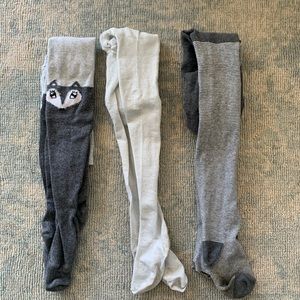 Grey and white stockings